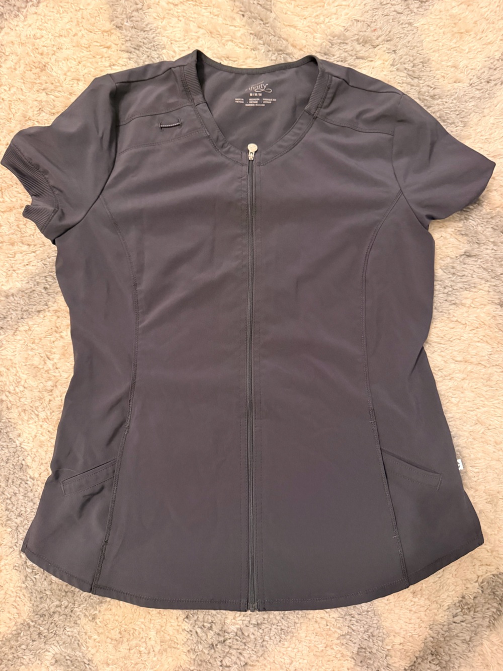Cherokee Infinity Dark Gray Short Sleeve Zip Jacket
